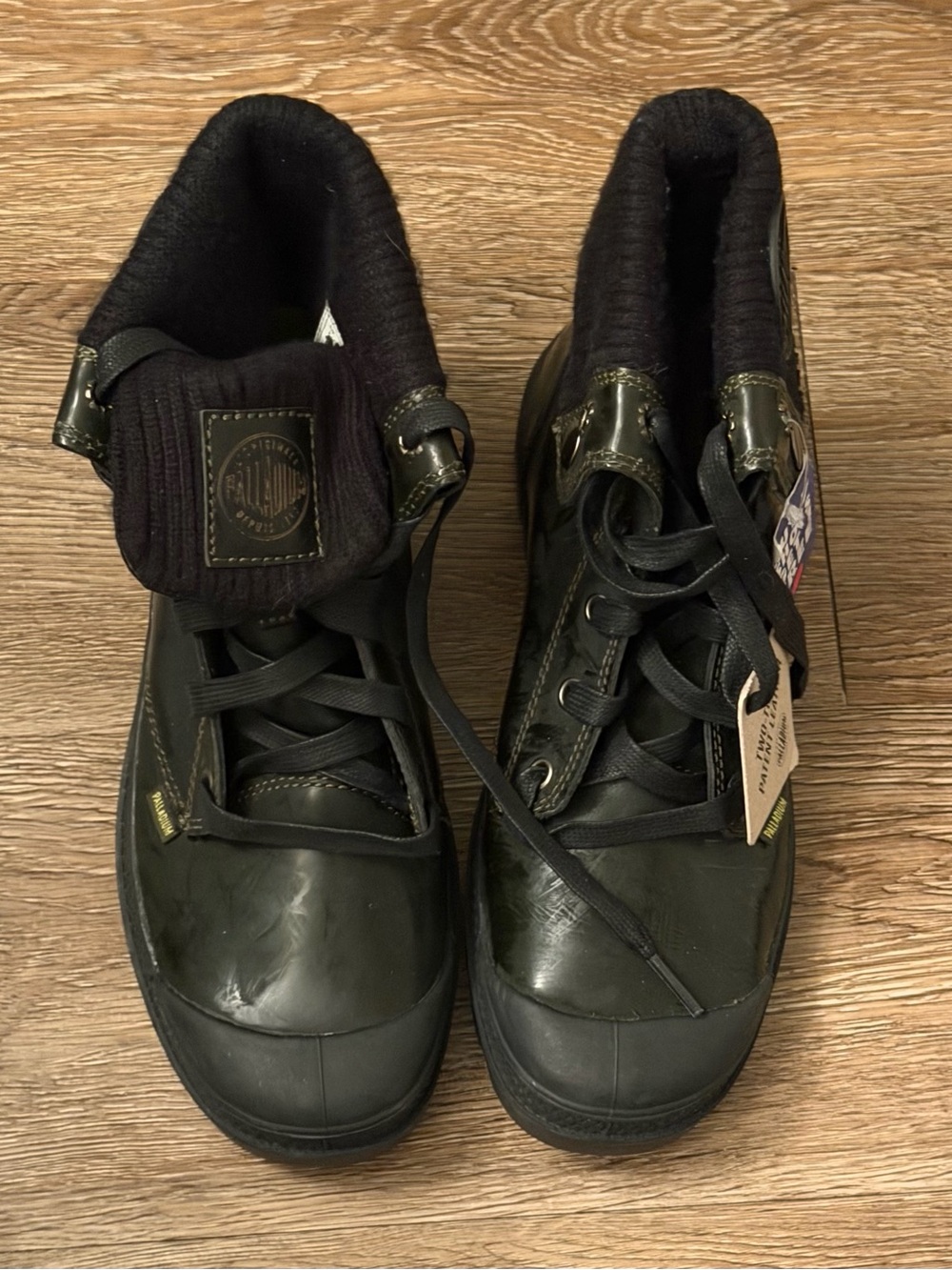 Palladium Women's Black High-Top Sneakers with Rugged Rubber Toe